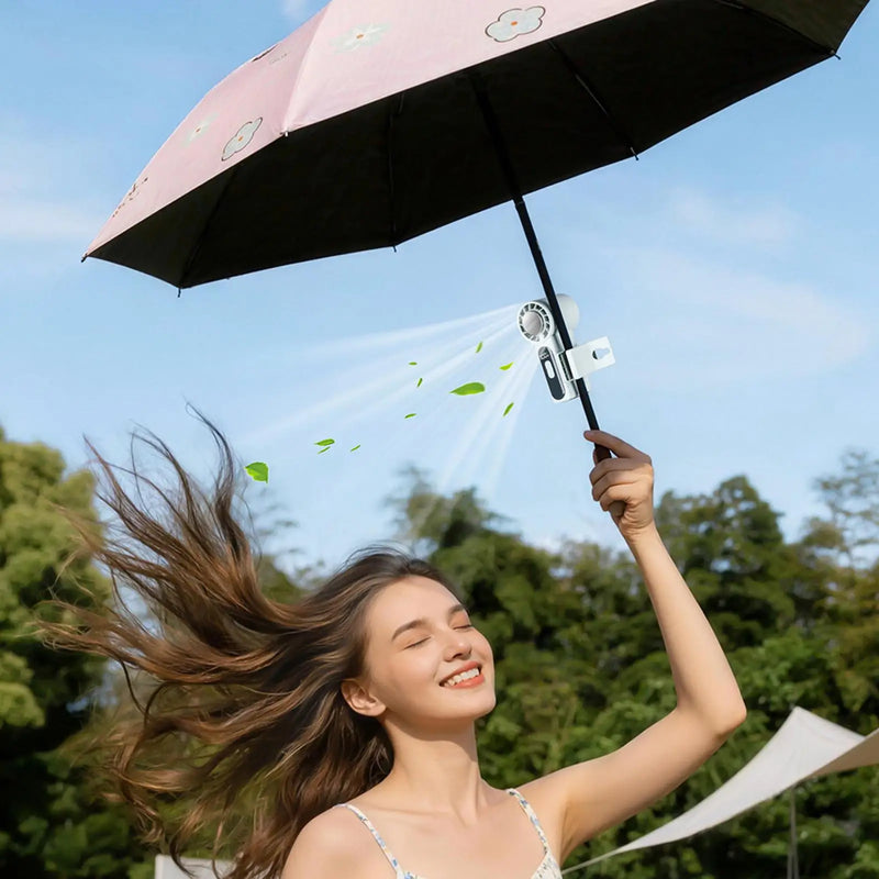 Portable Clip-On Fan with LED Display