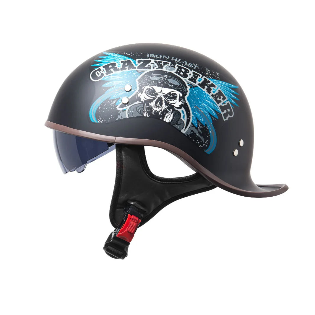 Vintage Retro Half Motorcycle Helmet – Unisex ABS Scooter Helmet