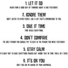 Motivational Quote Wall Decals - Set of 4