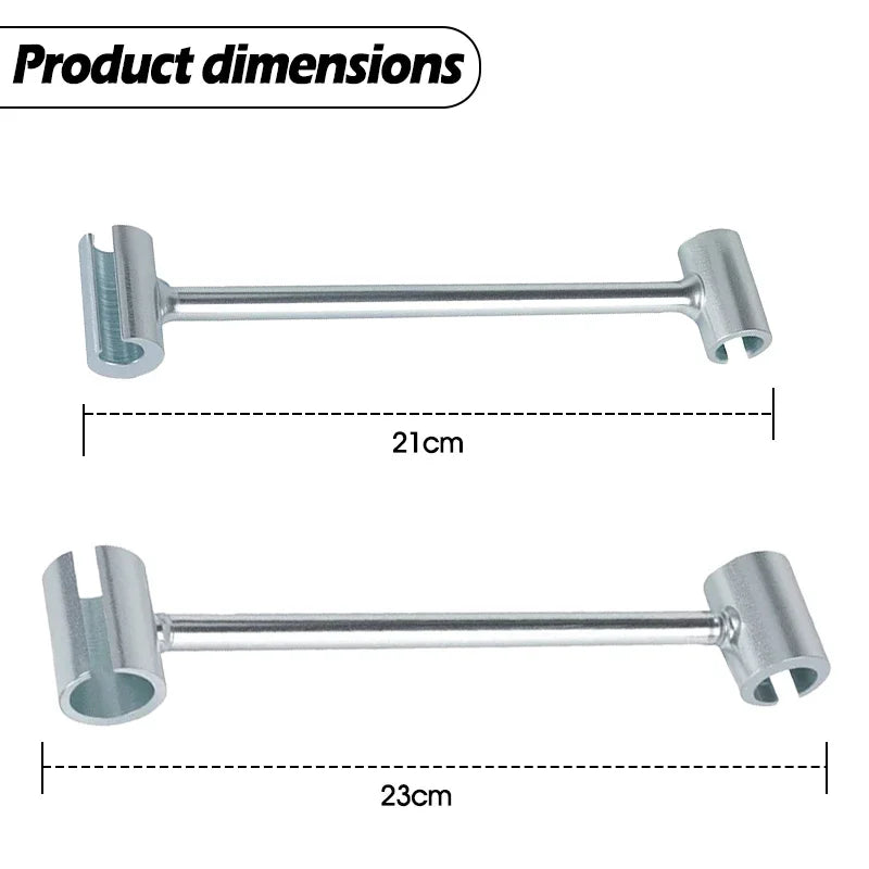 Dual-Head Door Hinge Alignment and Repair Wrench