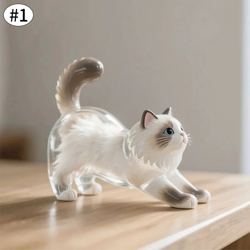 Pet Fur Memory Keychain with Cat-Shaped Capsule