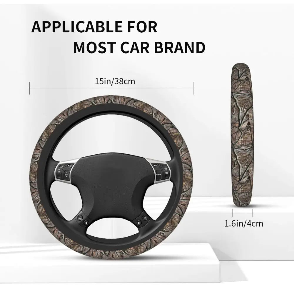 Tree Camouflage Elastic Steering Wheel Cover