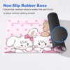 Pink illustration desk mat featuring two cute white cartoon cats with a non-slip rubber base.