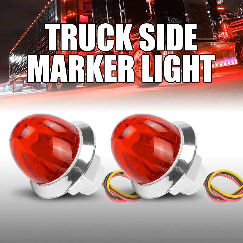 Compact LED Watermelon Side Marker Light with Flashing Turn Signal