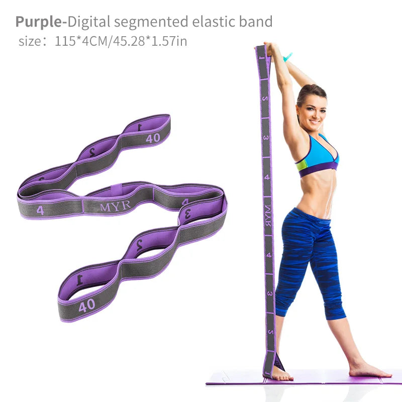 Elastisches Yoga-Dehnband mit Ösen