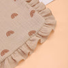 Soft Muslin Gauze Burp Cloths with Ruffle Trim (4-Pack)