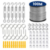 Pvc-Coated Steel Wire Rope Clothesline Kit with Hardware
