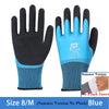 Winter Waterproof Thermal Work Gloves with Anti-Slip Latex Grip