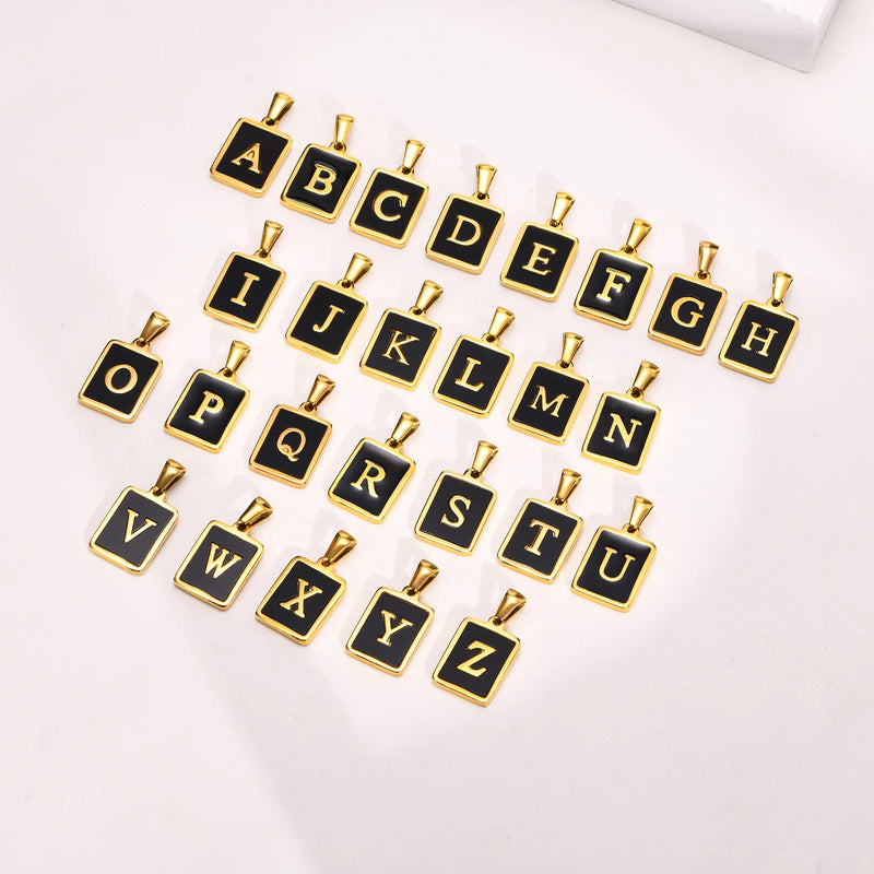 Anhänger-Halskette aus Edelstahl mit Initial