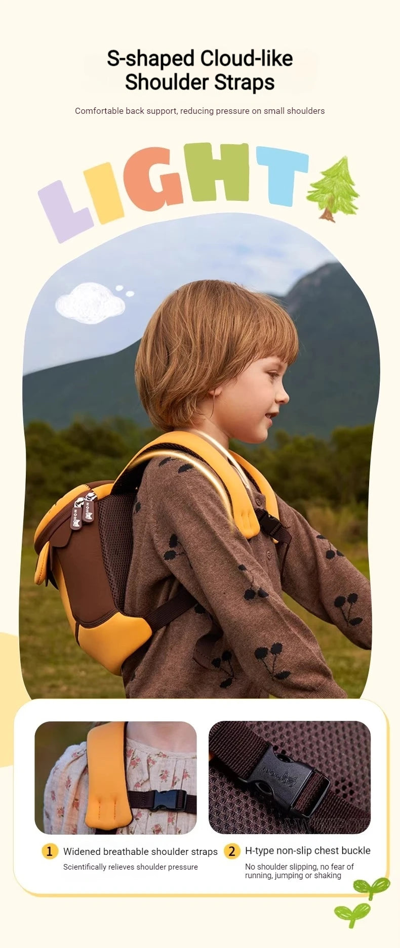 Kids Anti-Lost Backpack with Safety Leash