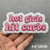 Pink Embroidered Iron-On Letter Patches for Clothing & Accessories