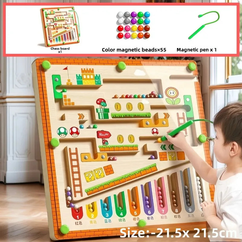 Magnetic Color & Number Maze Puzzle