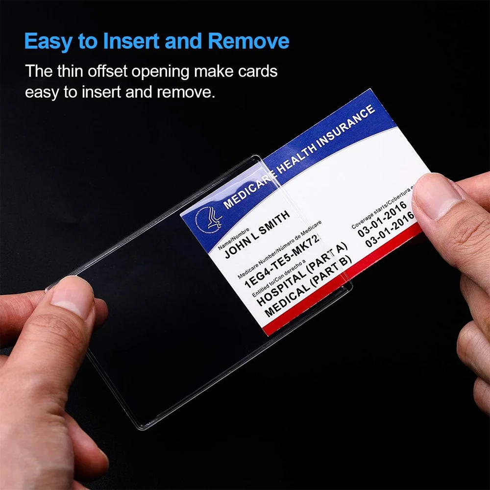 Waterproof Clear Card Protector Sleeve - 3-Pack, IDs & Essential Cards