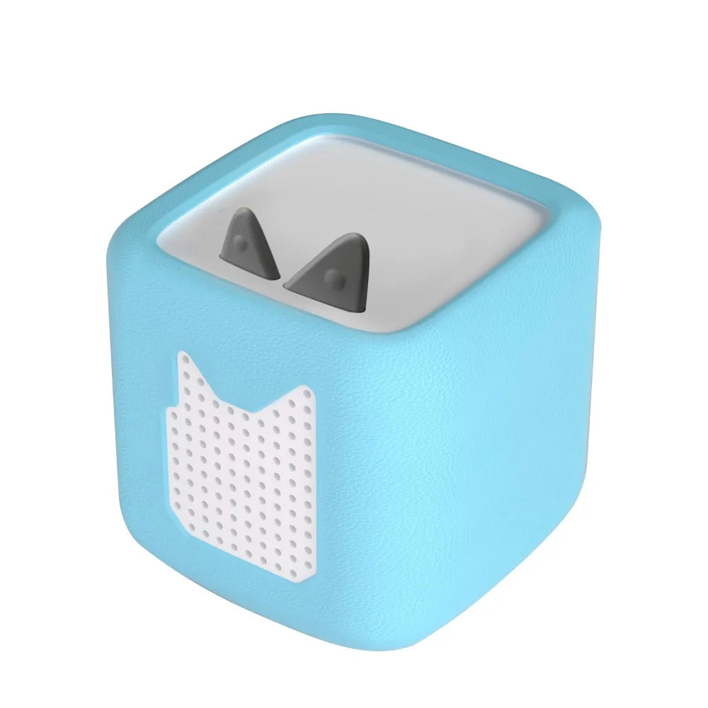 A light blue silicone protective cover for a Toniebox 2 device.