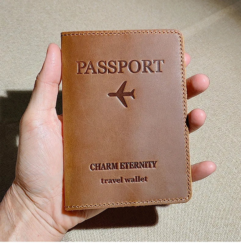 RFID-Blocking Leather Passport Holder