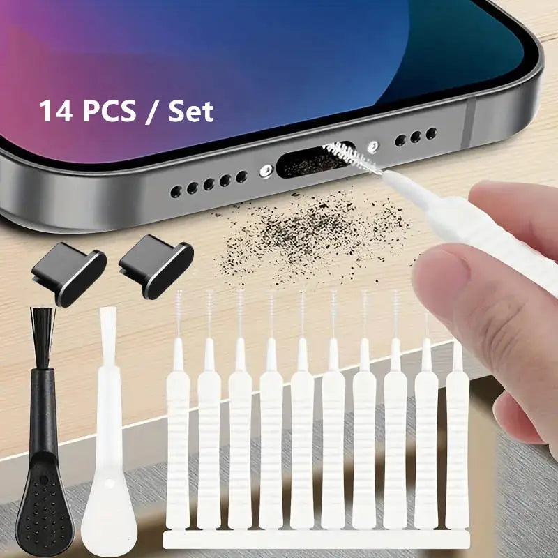 14-Piece Phone Port & Electronics Cleaning Kit
