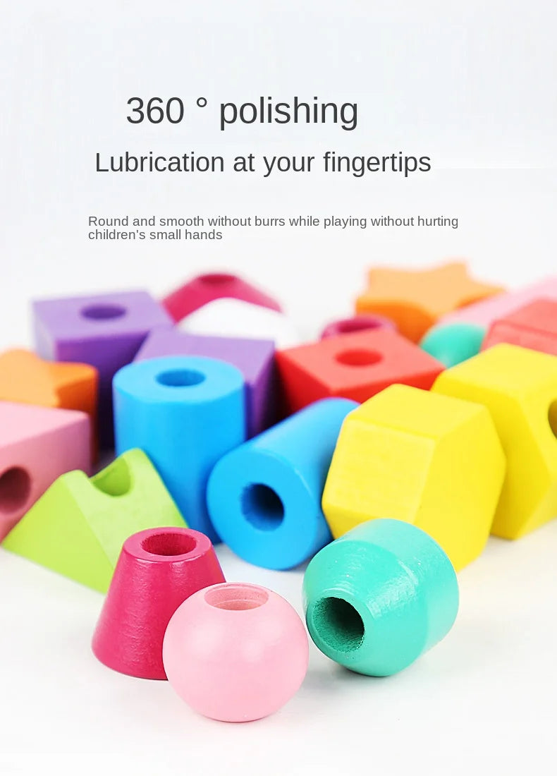 Montessori Wooden Color & Shape Matching Puzzle for Toddlers