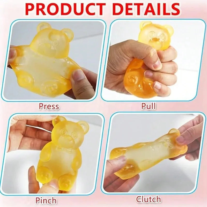 Soft Gummy Bear Fidget Squeeze Toy for Stress Relief