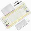A Japanese art large mouse pad with a non-slip rubber base and a separate mechanical pen is shown on a white background.