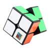 A green and black MoYu Meilong 2x2 speed cube shown from an angle.