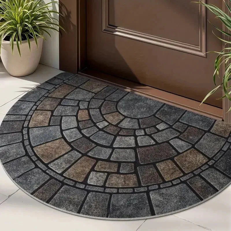 Semi-Circular Non-Slip Door Mat