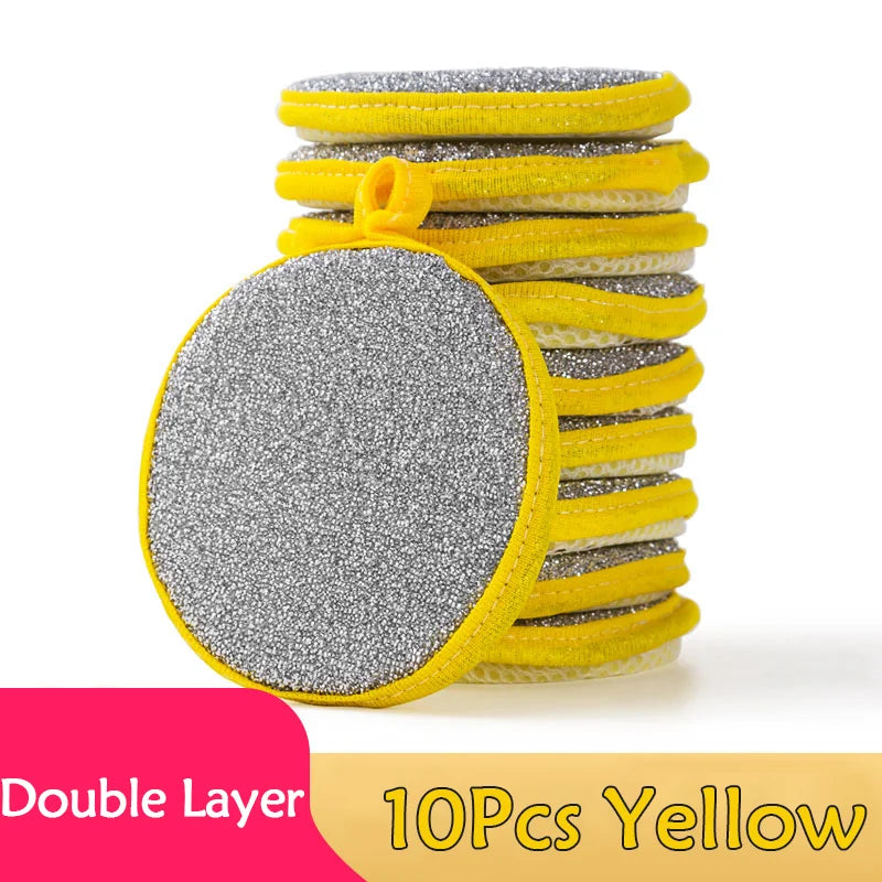Double-Sided Dish Scrub Sponges for Kitchen Cleaning
