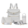 Leather-Look 20L Diaper Backpack with Stroller Straps