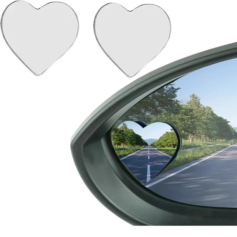 Heart-Shaped HD Wide-Angle Car Rearview Mirror (2-Pack)