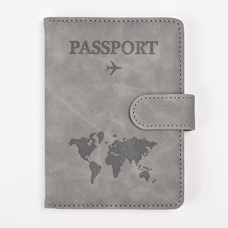 PU Leather Passport Holder with Credit Card Slots