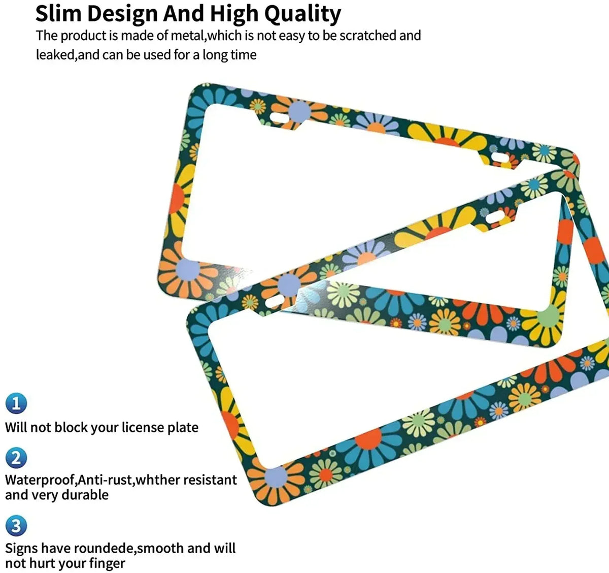 Custom Aluminum License Plate Frame with HD Design