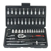 46-Piece Ratchet Socket and Bit Tool Set with Carrying Case