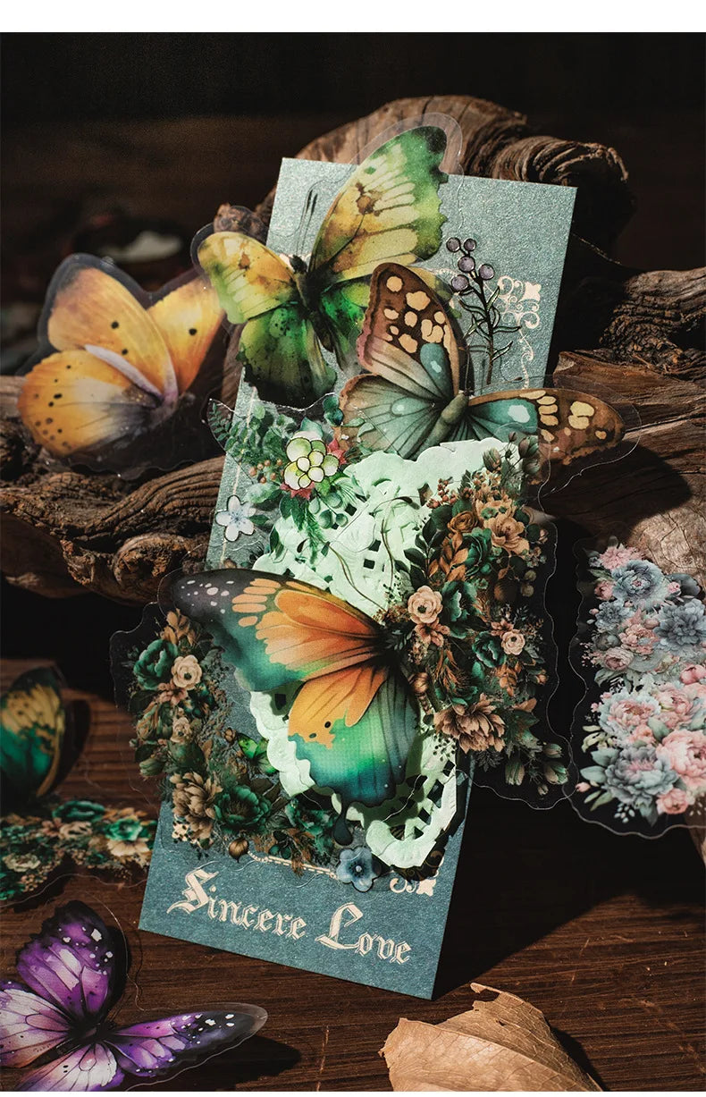Butterfly & Flower Decorative Sticker Pack (30-Piece Set)