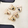 Gold Metal Snap Clasps for Handbags, Purses, and DIY Craft Projects