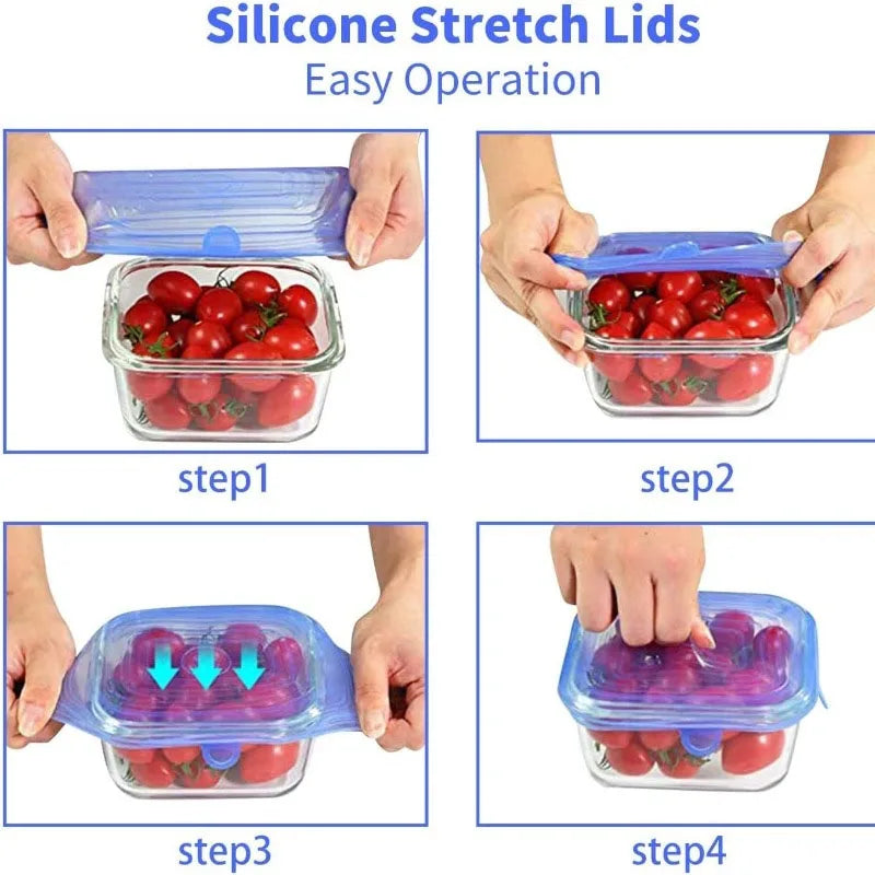 Reusable Silicone Stretch Lids (Set of 6)