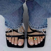 Adjustable Square Crystal Toe Ring