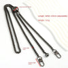 Black metal chain strap with a bead diameter of 23mm and a buckle length of 23mm