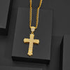 Collier Pendent Croix en Strass Élégant