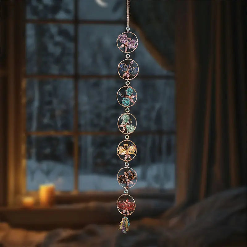 Colgante de Pared Árbol de la Vida con Gemas Naturales