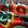 Bohemian Cotton Linen Fabric with Vintage Ethnic Print