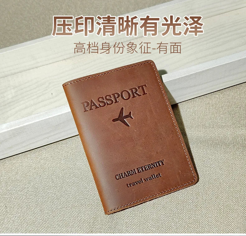 RFID-Blocking Leather Passport Holder