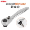 Compact Double-Ended Ratchet Wrench with Quick-Release Sockets