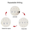 Demonstration of repeatable writing using a practice book, showing how to restore the original and slowly fade the writing.