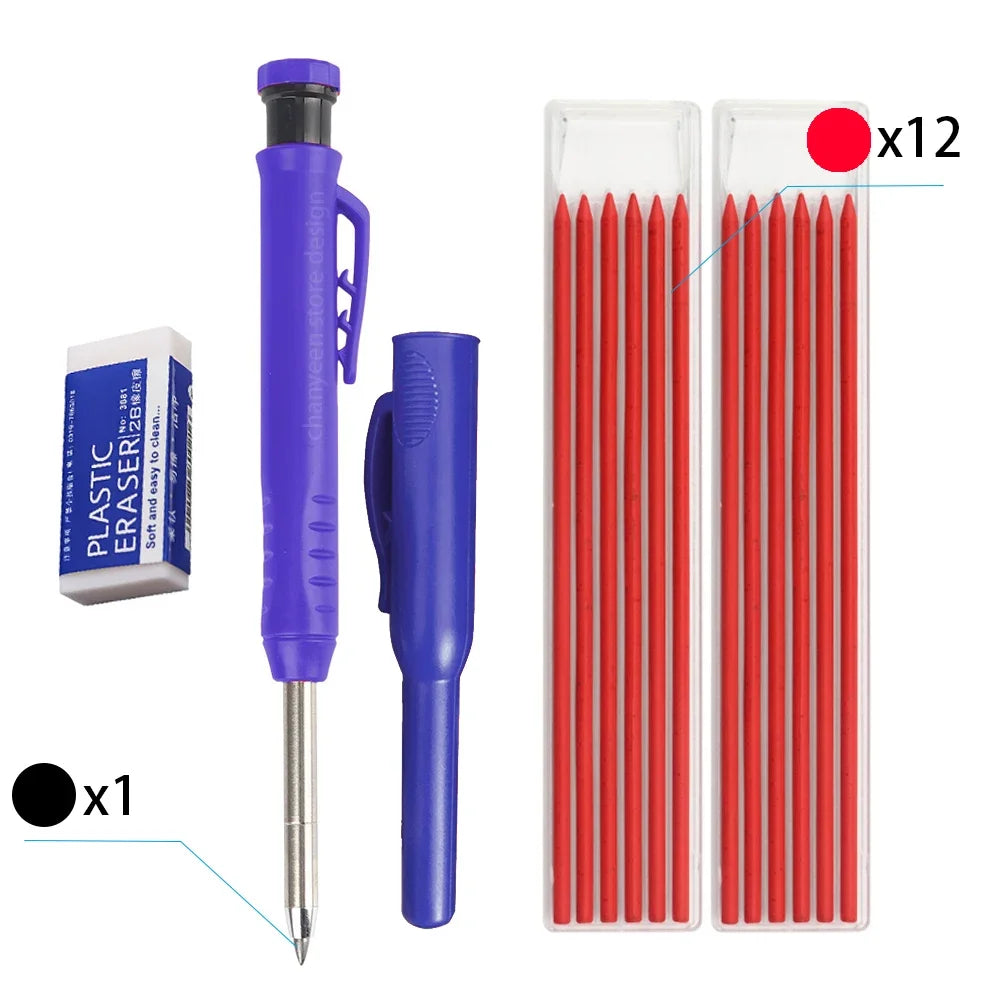 Precision Carpenter's Mechanical Pencil with Integrated Sharpener