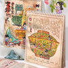 A set of 3D sticker scenes kit for kids featuring pocket cabin and landscape crafts on paper