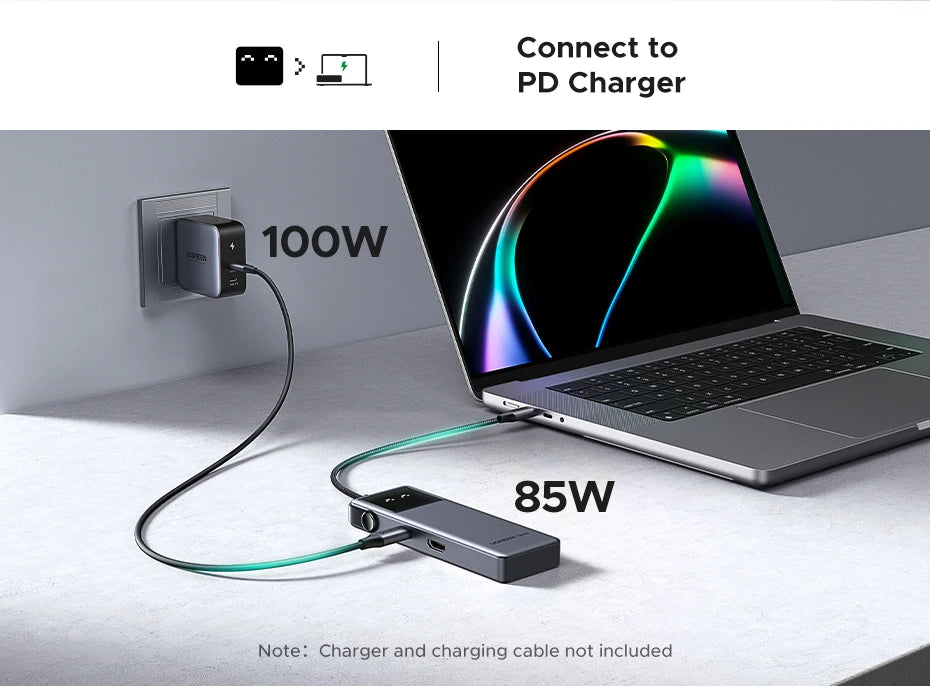 6-in-1 USB-C Hub with 4K HDMI, 10Gbps Data, and 100W Pass-Through Charging