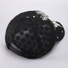Lace Butterfly Snapback Cap with Rhinestone Accents