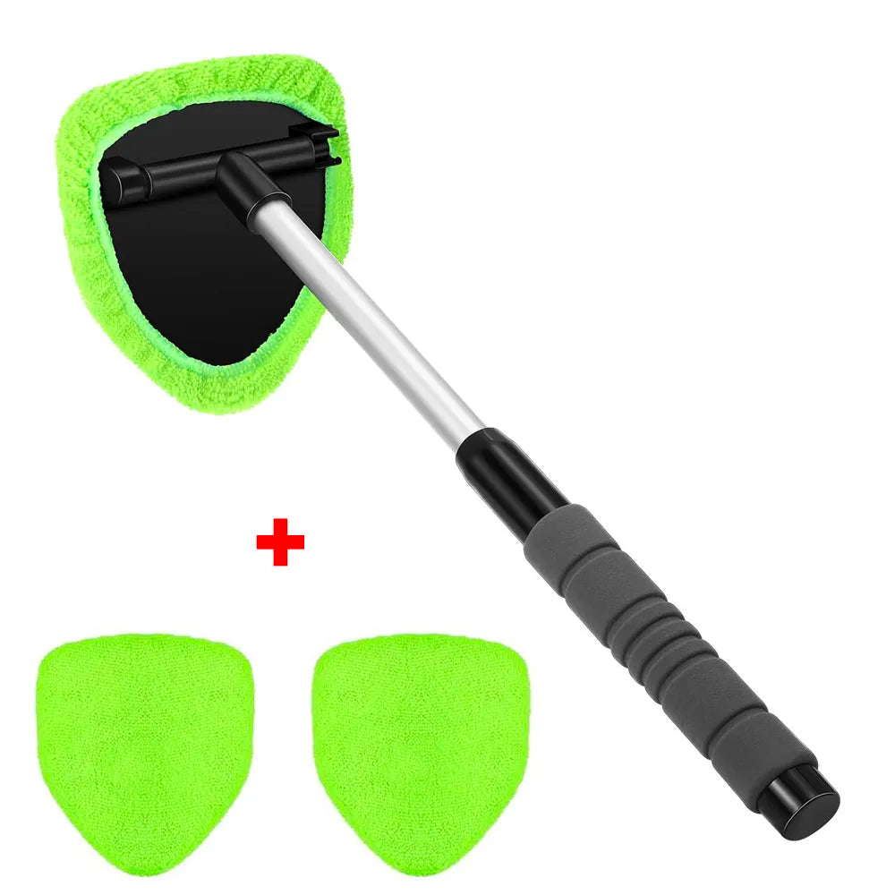 Telescopic Car Windshield Cleaner with Microfiber Pads