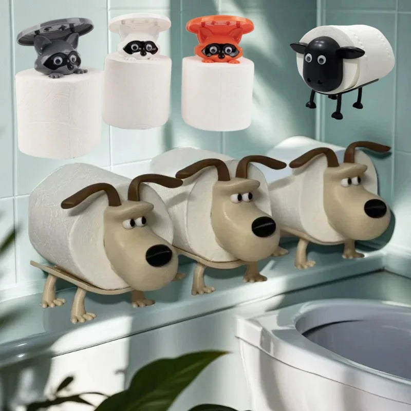 Playful Animal Toilet Paper Holder for Bathroom Home Decor
