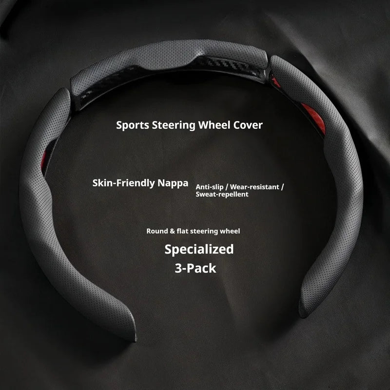 Premium Universal Leather Steering Wheel Cover