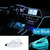 Flexible USB-powered neon accent light strip glowing ice blue